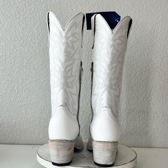 Lane MEGAN MORONEY Cowboy Boots Smokeshow Womens 9 White Western Cowgirl Tall - Picture 4 of 12